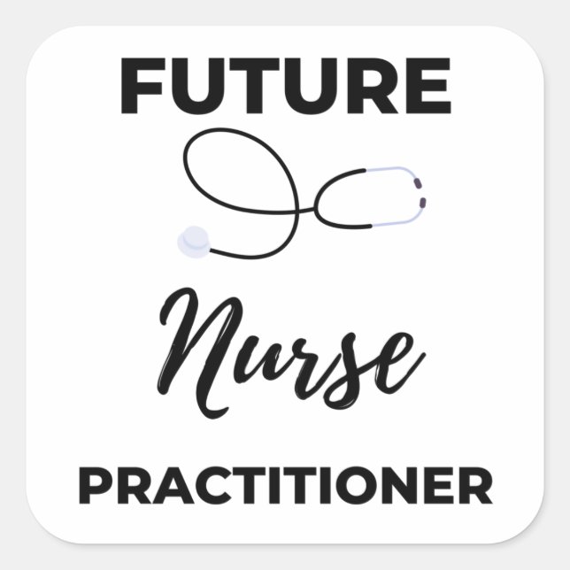 Sticker Carré Futur infirmier praticien 2 (Devant)