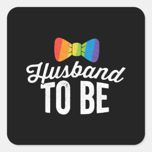 Sticker Carré Futur Mari Fierté LGBT Mariage Gay Enterrement de 
