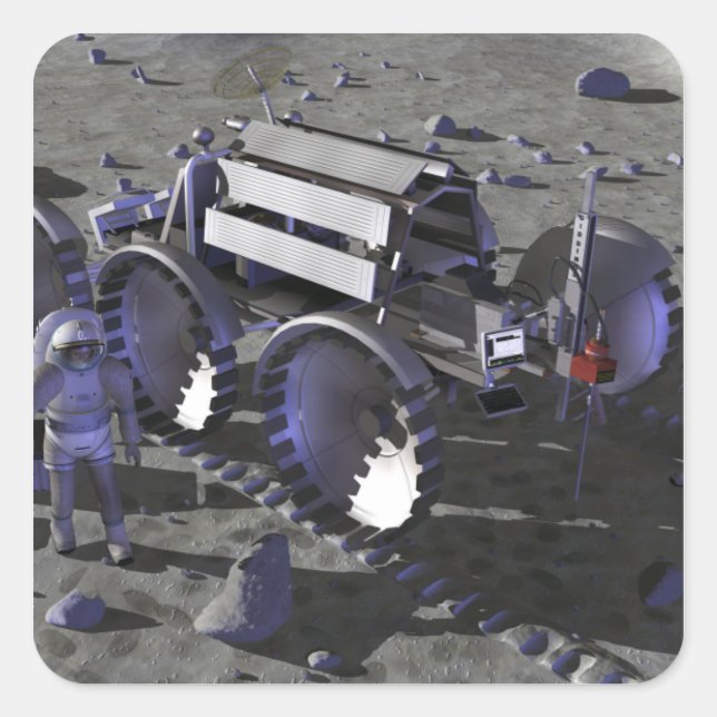 Sticker Carré Futures missions d'exploration spatiale 10 (Devant)