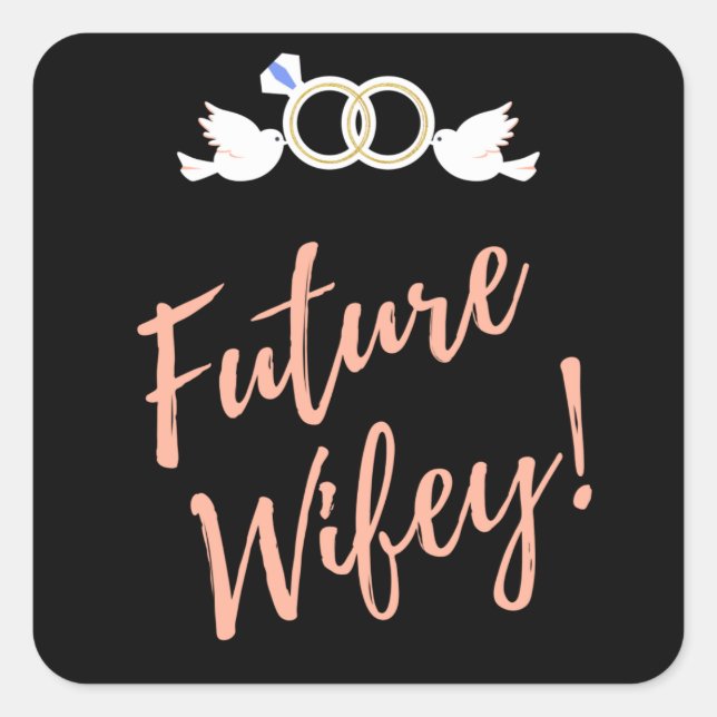 Sticker Carré Futurs Inséparables Wifey (Devant)