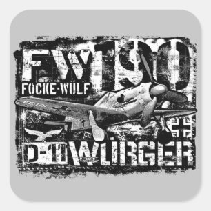Sticker Carré Fw 190 D-11