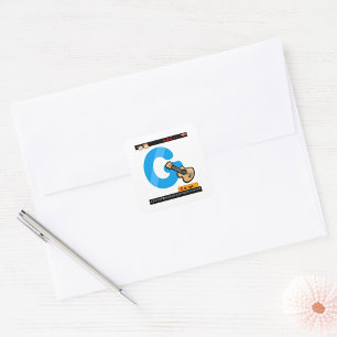 Sticker Carré G est pour la guitare