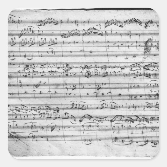 Sticker Carré G majeur pour violon, clavecin et violoncelle (Devant)