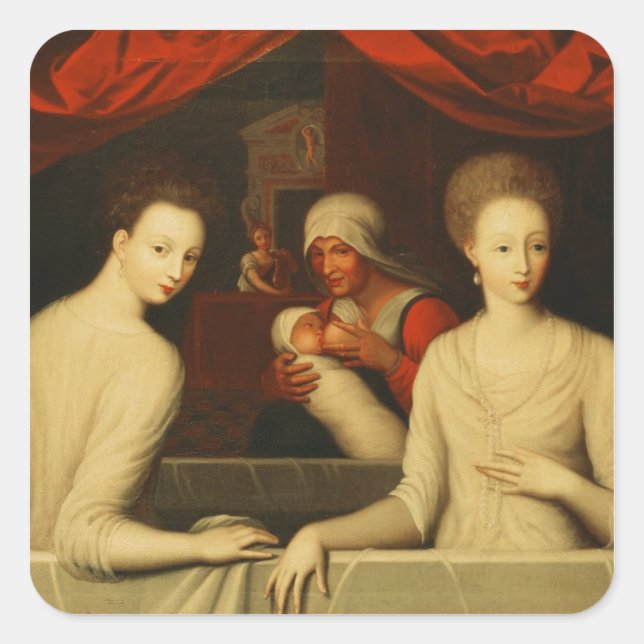 Sticker Carré Gabrielle d'Estrees et sa soeur (Devant)