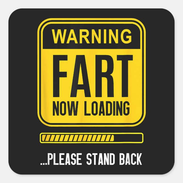 Sticker Carré Gag drôle (Devant)