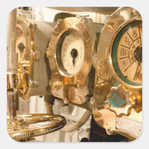 Sticker Carré Gages Et Instruments De Navigation Sur Sous-Marin