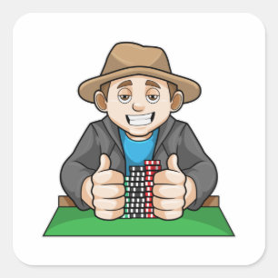 Sticker Carré Gagnant au Poker