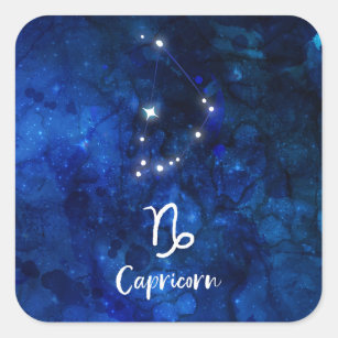 Sticker Carré Galaxie de constellation de zodiaque de Capricorne