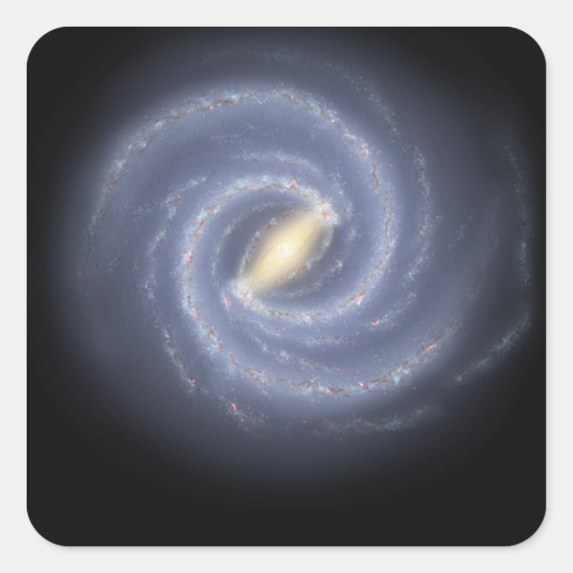 Sticker Carré Galaxie de la Voie Lactée (Devant)