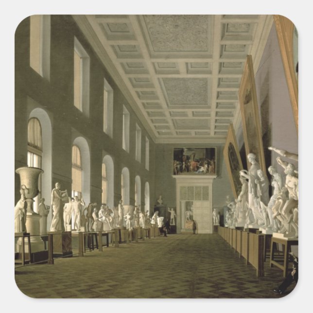 Sticker Carré Galerie des Antiquités de l'Académie des Beaux (Devant)
