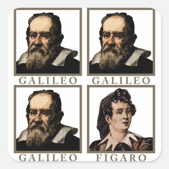 Sticker Carré Galileo Figaro (Devant)