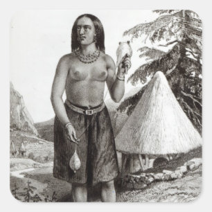 Sticker Carré Galla femme