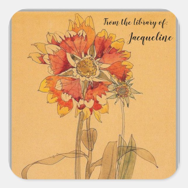 Sticker Carré Gallardia par Charles Mackintosh (Devant)