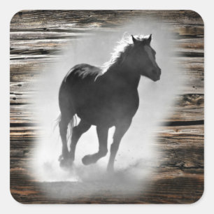 Sticker Carré Galloping de Wild Horse