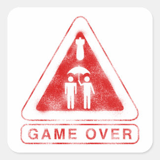 Sticker Carré Game Over