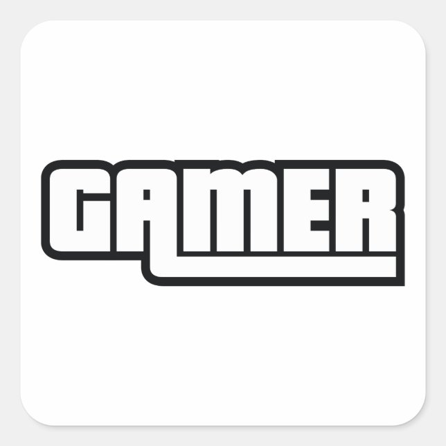 STICKER CARRÉ GAMER (Devant)