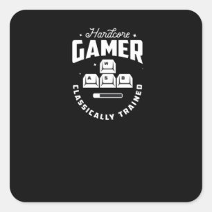 Sticker Carré Gamer hardcore
