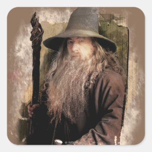 Sticker Carré Gandalf Avec Personnel