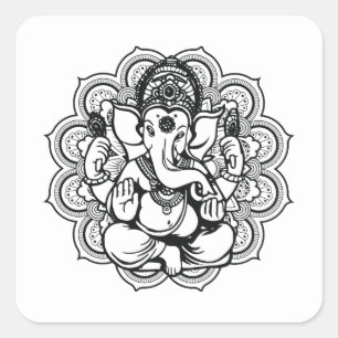 Sticker Carré Ganesha
