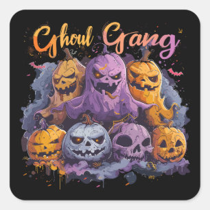 Sticker Carré Gang des goules ExDesigner Halloween