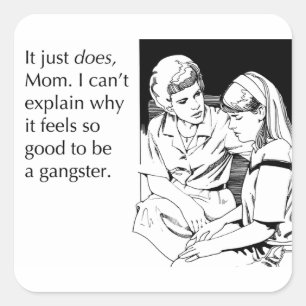 Sticker Carré Gangster