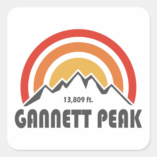 Sticker Carré Gannett Peak (Devant)