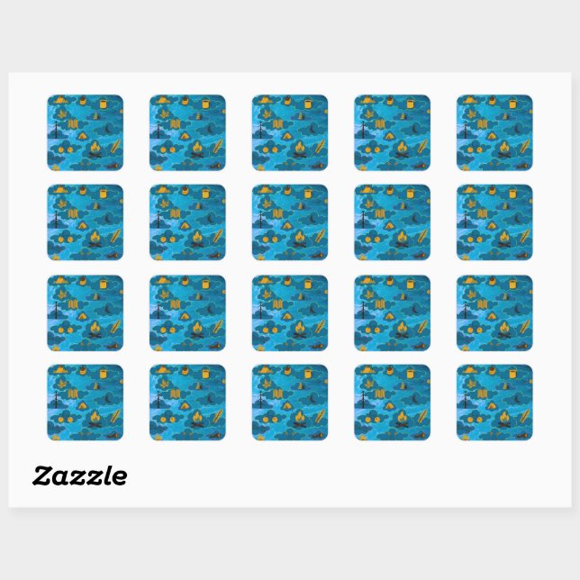 Sticker Carré garçon (Feuille)