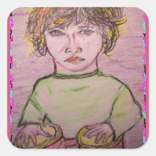 Sticker Carré garçon bongo