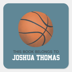 Sticker Carré Garçons Bleu Ce livre appartient aux enfants de ba