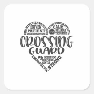 Sticker Carré Garde-passage, garde-passage scolaire