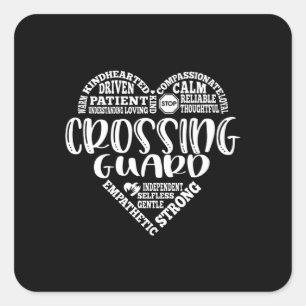 Sticker Carré Garde-passage, garde-passage scolaire