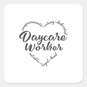 Sticker Carré Garderie, gardienne