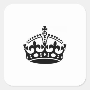 Sticker Carré Gardez la couronne calme