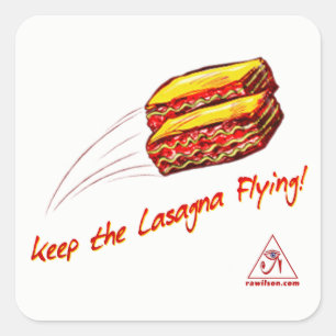 Sticker Carré gardez la feuille de vol de lasagne d'autocollants