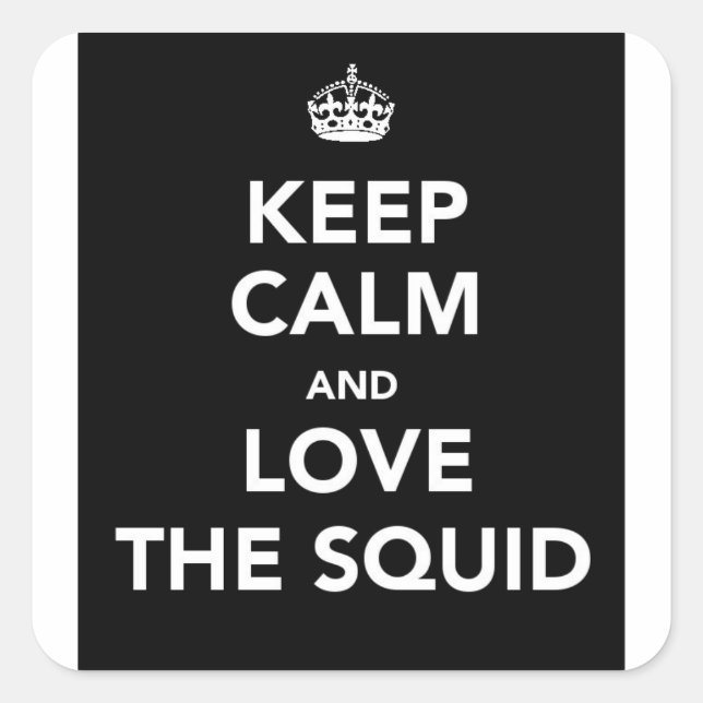 STICKER CARRÉ GARDEZ LE BÂTIMENT CALME - NOIR (Devant)