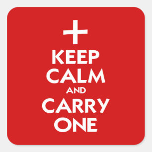 Sticker Carré Gardez le calme et transportez-en un