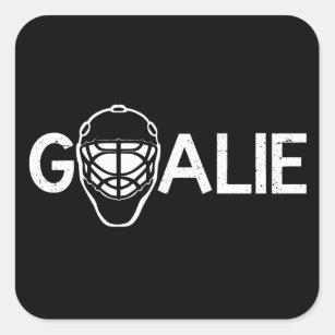 Sticker Carré Gardien de but de hockey sur glace