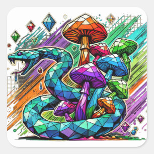 Sticker Carré Gardien des champignons de cristal