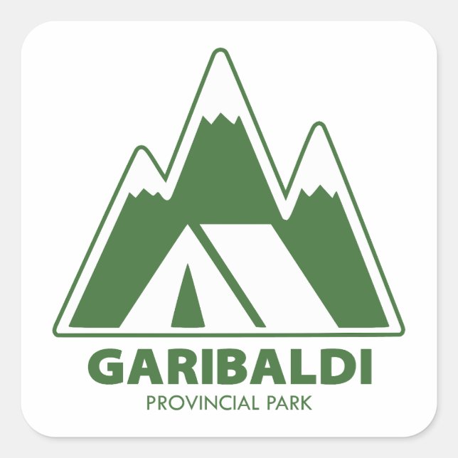 Sticker Carré Garibaldi Provincial Park Mountains Camping (Devant)
