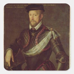 Sticker Carré Gaspard II de l'amiral de Coligny de la France