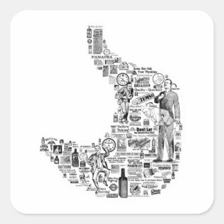 Sticker Carré Gastroentérologie vintage - cadeau gastroentérolog