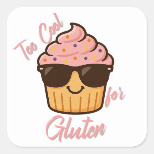 Sticker Carré Gâteau glacé