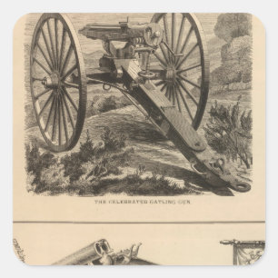 Sticker Carré Gatling Gun Company Schuyler, Hartley et Graham
