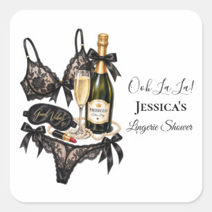 Sticker Carré Gâtons son soutien-gorge en dentelle lingerie ente