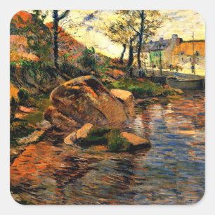 Sticker Carré Gauguin - Cove En Face Du Port De Pont-Aven,