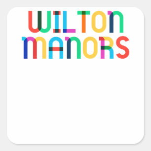 Sticker Carré Gay-Borhood Pride - Wilton Manors