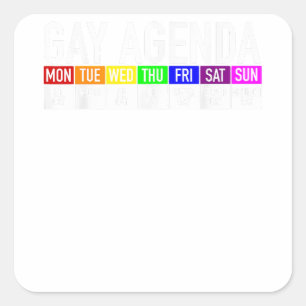 Sticker Carré Gay pride de l'agenda gay