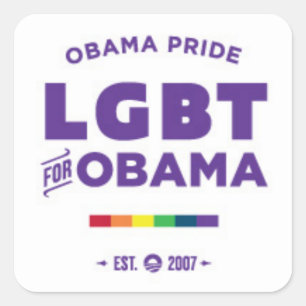 Sticker Carré Gay pride Obama