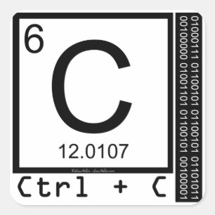 Sticker Carré Geek Moi ! Copie de carbone