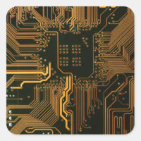 Geek Sortie carte circuit électronique orange PCB 